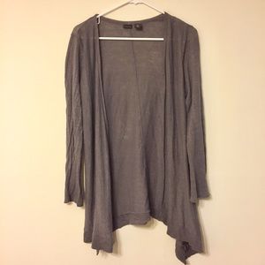 Tahari Deep Taupe Cardigan 100% linen